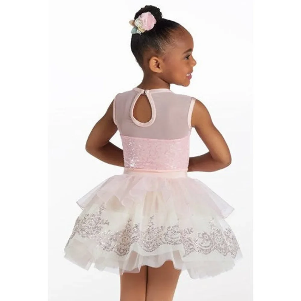 Pre-Owned Dance Costume Weissman 15372 Small Child Blue Ballet YAGP Pageant Seq